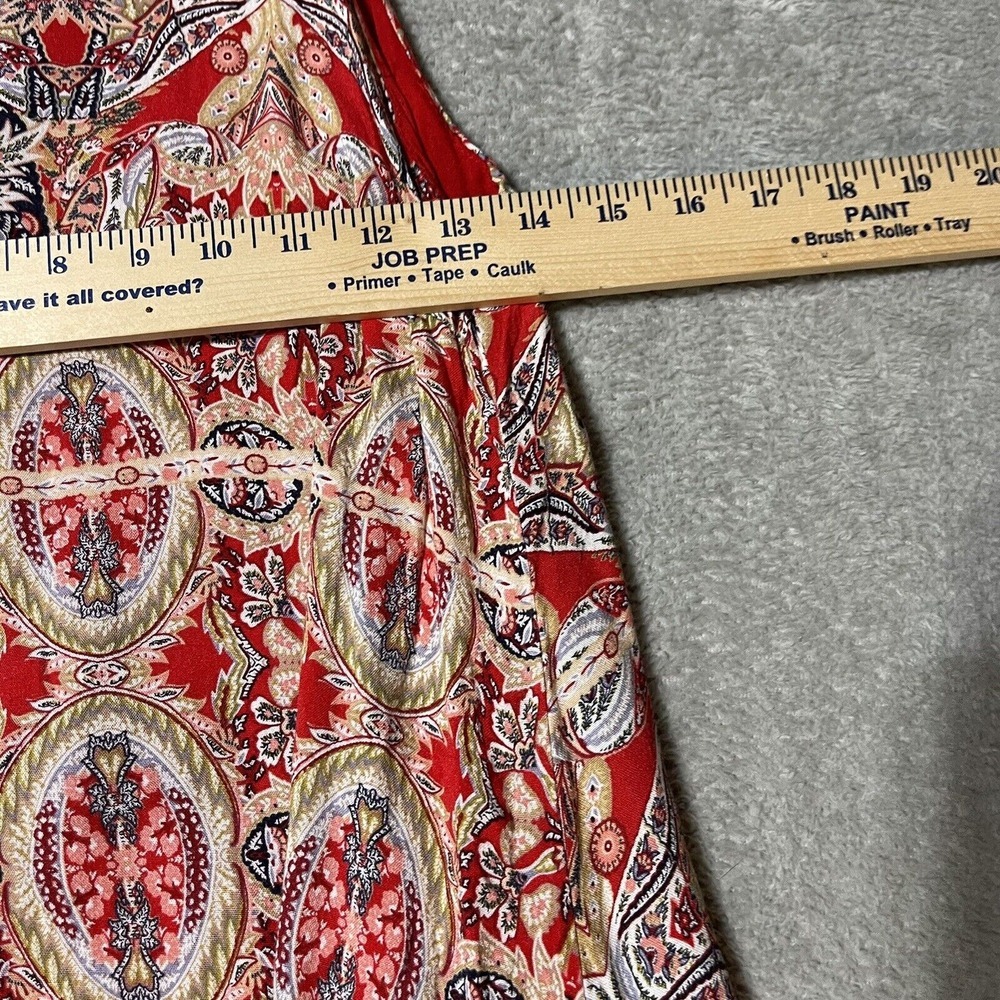 Lulus Dress Womens Small Red Lined Swing Mini Boho‎ Sleeveless High Neck - Picture 4 of 8